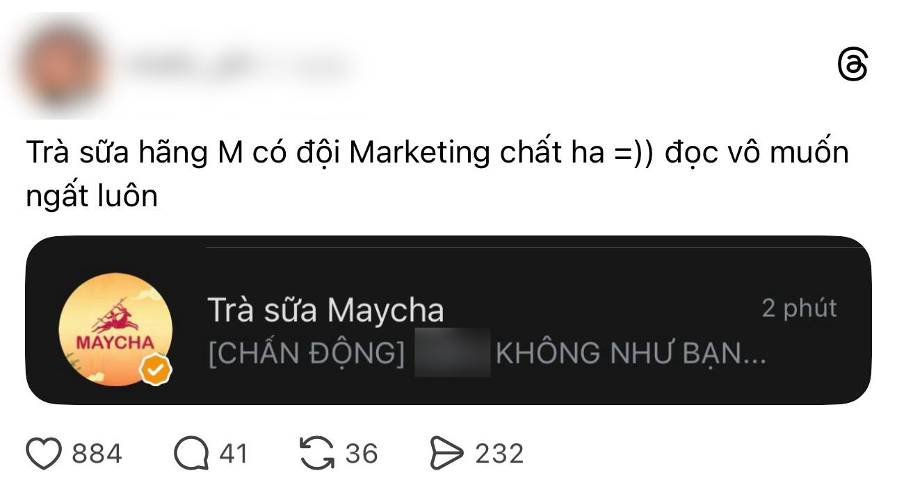 Quảng cáo trà sữa trên Zalo nhưng chơi chữ phản cảm, MayCha nói gì?- Ảnh 3.
