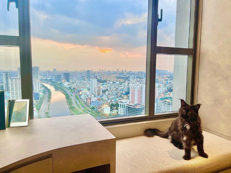 Bên trong căn hộ triệu đô của đạo diễn trăm tỷ: View bao trọn Sài Gòn, nội thất đắt đỏ đến  - Ảnh 2.