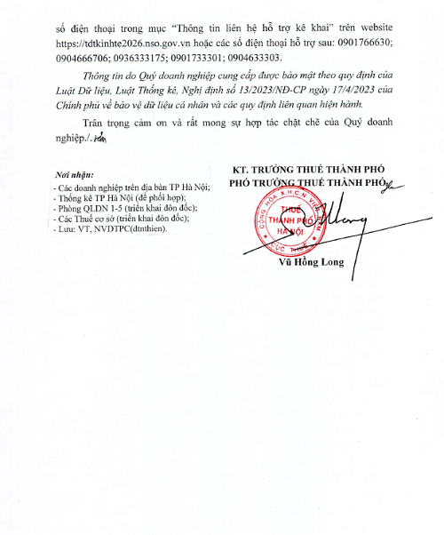 Thuế Thành phố Hà Nội phát thông báo quan trọng  - Ảnh 2.