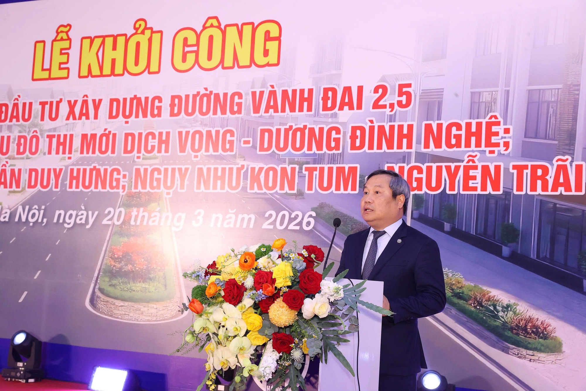 Khởi công tuyến đường Vành đai 2 , 5 Hà Nội với tổng mức đầu tư 8 . 401 Tỉ đồng - Ảnh 1.