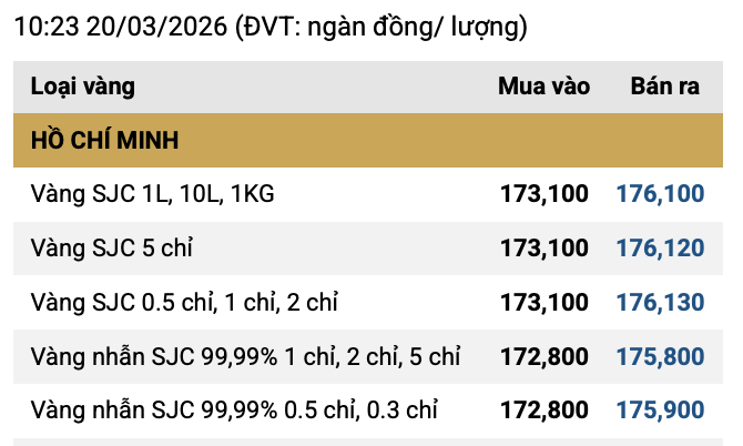 Cuối ngày 20/3: Giá vàng SJC, vàng nhẫn phục hồi sau chuỗi giảm; vàng thế giới lại rơi về 4.600 USD/ounce - Ảnh 3.