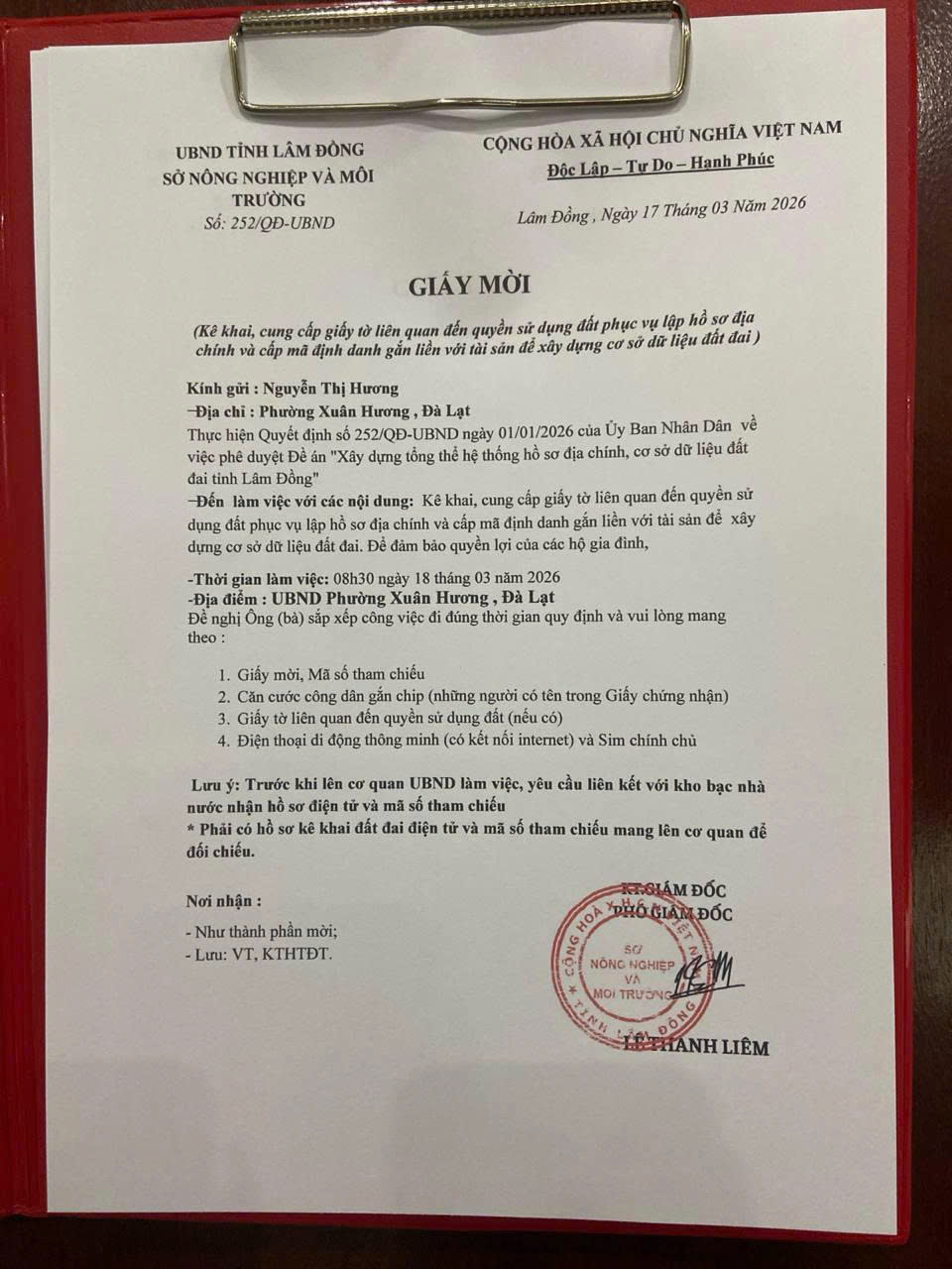 Cẩn trọng khi nhận được "Giấy mời" lạ ở Đà Lạt - Ảnh 1.