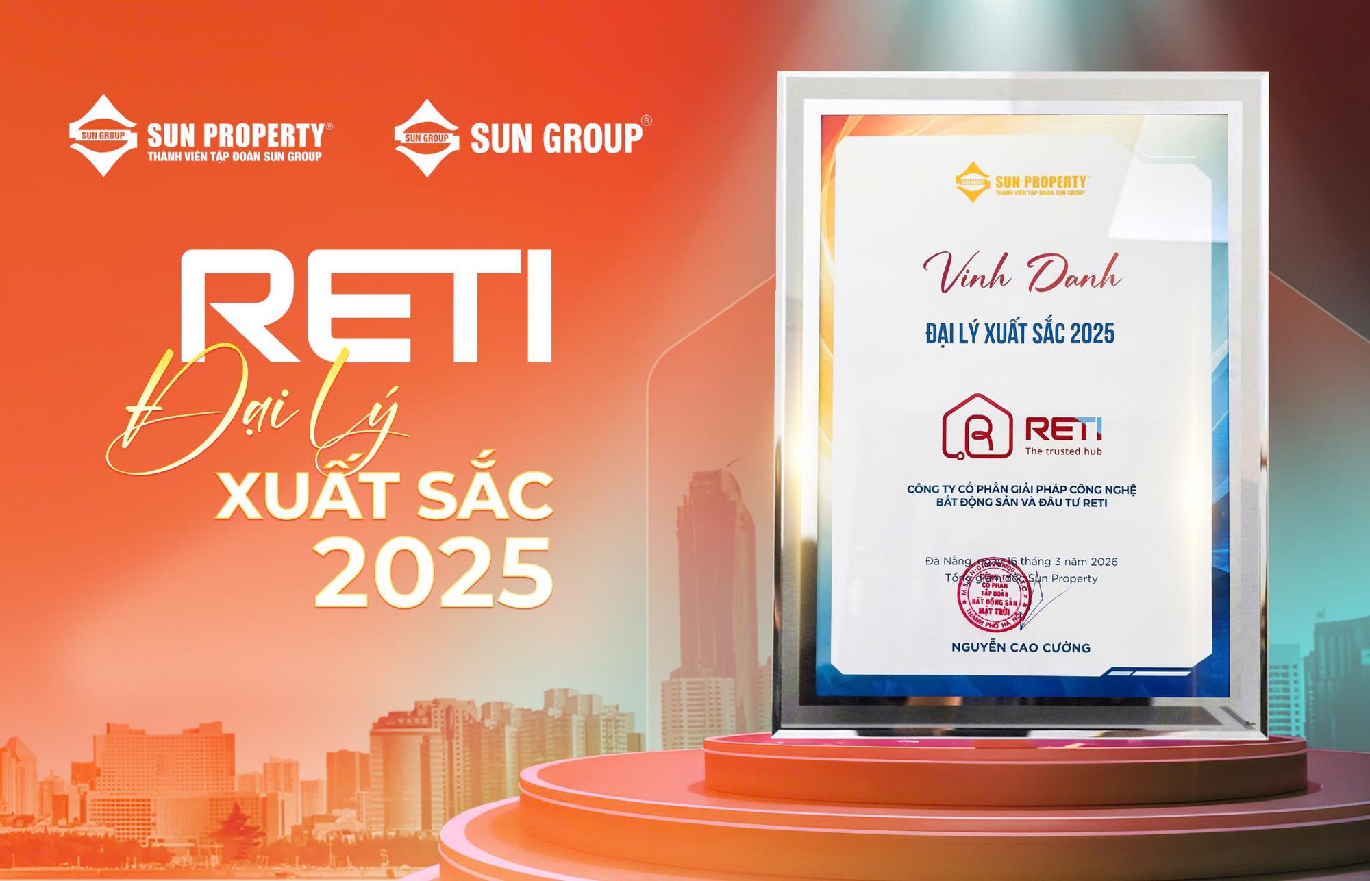 RETI tiếp tục là đối tác chiến lược của Sun Group tại Đà Nẵng và Vũng Tàu - Ảnh 1. RETI tiếp tục là đối tác chiến lược của Sun Group tại Đà Nẵng và Vũng Tàu - Ảnh 1.