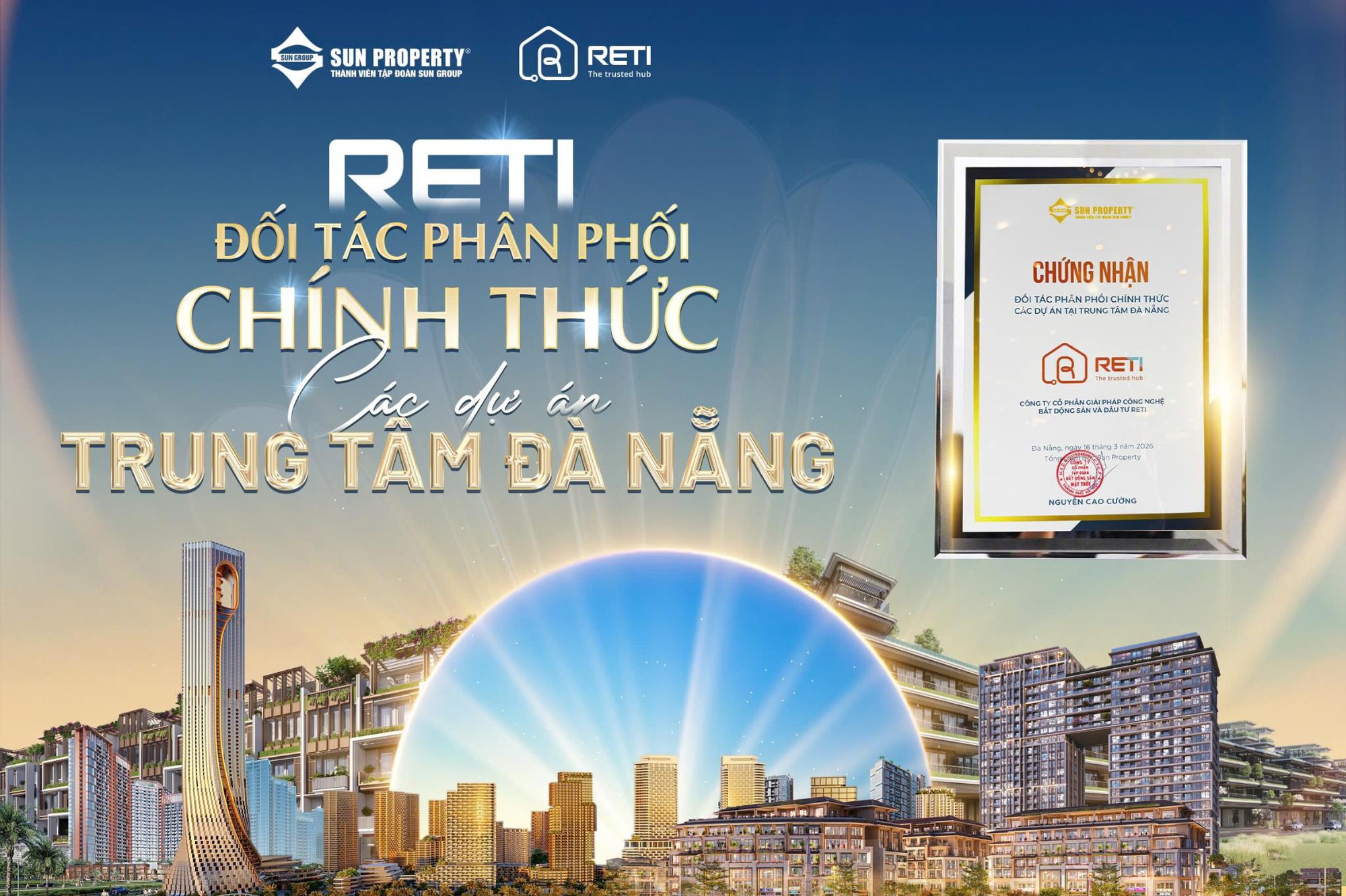 RETI tiếp tục là đối tác chiến lược của Sun Group tại Đà Nẵng và Vũng Tàu - Ảnh 2. RETI tiếp tục là đối tác chiến lược của Sun Group tại Đà Nẵng và Vũng Tàu - Ảnh 2.