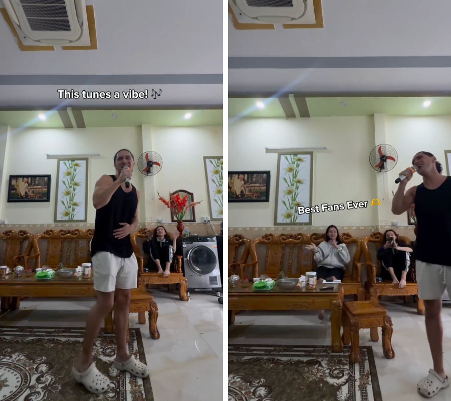 Đi giặt đồ ở Nha Trang, khách Tây bị chủ tiệm giữ lại bắt hát karaoke cả tiếng- Ảnh 2. Đi giặt đồ ở Nha Trang, khách Tây bị chủ tiệm giữ lại bắt hát karaoke cả tiếng- Ảnh 2.