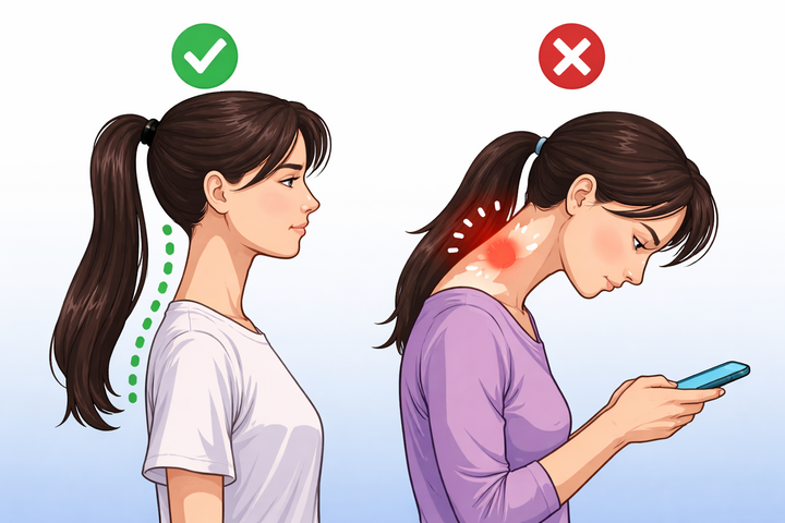 Cúi đầu lướt smartphone, cột sống cổ đang phải 'cõng' vật nặng 27kg- Ảnh 2.