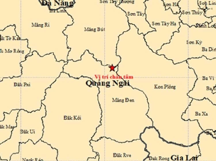 Động đất cách tâm chấn 80 km rung lắc nhiều nơi ở Quảng Ngãi- Ảnh 1.