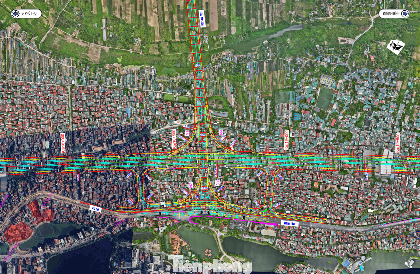 Dự án Trục Đại lộ cảnh quan sông Hồng có nhiều điểm đi qua đường đê cũ- Ảnh 2.