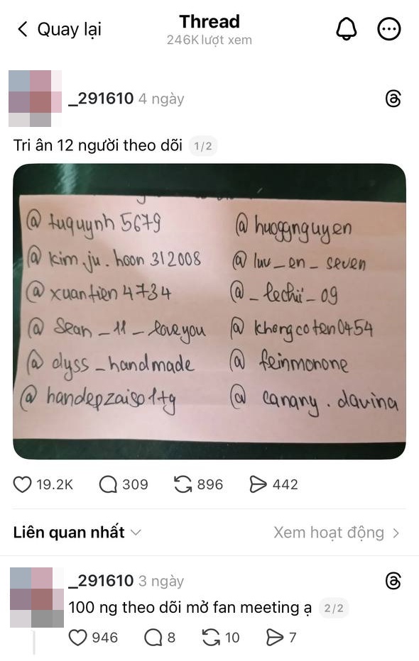 Cả Threads sôi động với trend đăng "credit" tri ân những người đã theo dõi mình trên mạng- Ảnh 1.