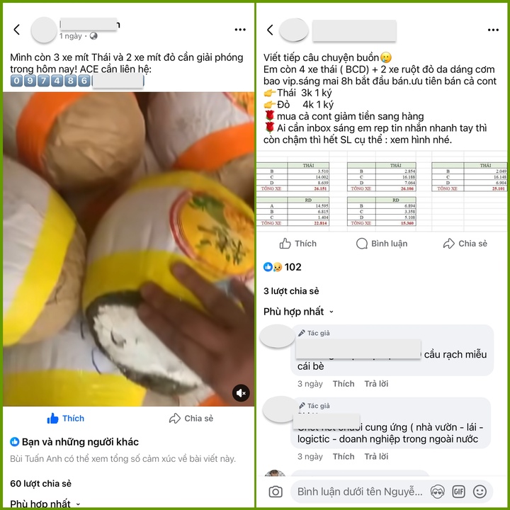 Mít không xuất khẩu được quay đầu bán lẻ, giá rẻ chưa từng có - Ảnh 3.