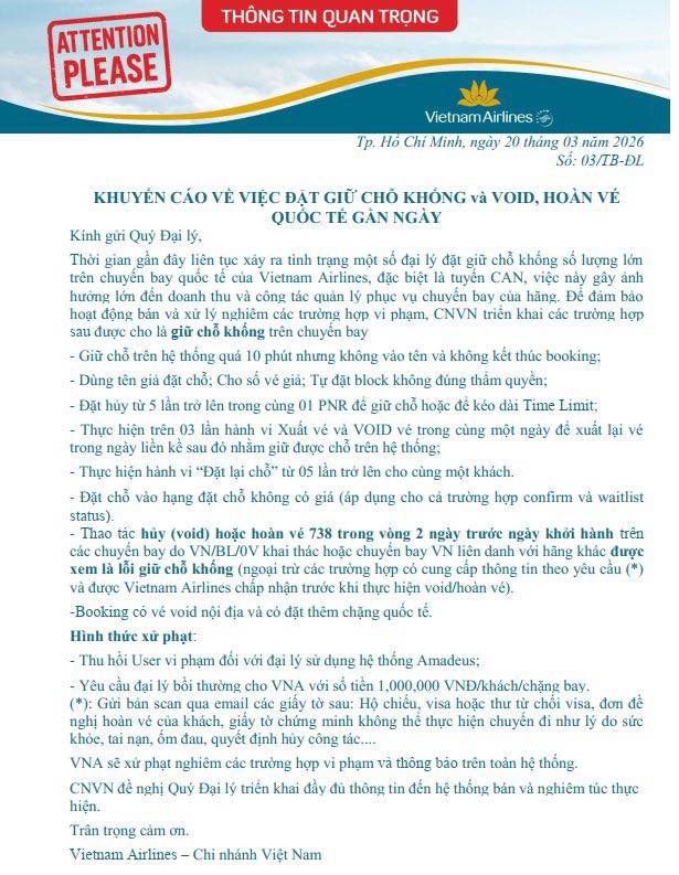 Vietnam Airlines ra cảnh báo quan trọng tới khách hàng: Có trường hợp không được hoàn tiền- Ảnh 1.