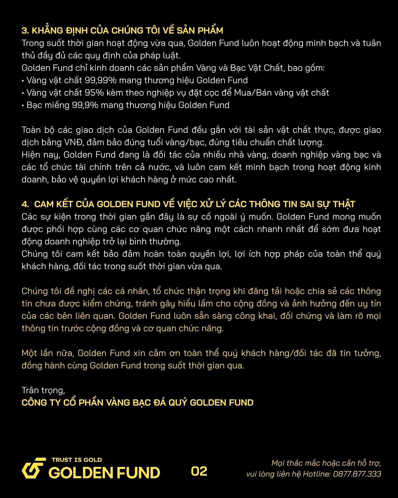Golden Fund xác nhận tạm dừng hoạt động, lên tiếng trước tin đồn “lừa đảo” trên mạng xã hội- Ảnh 3.
