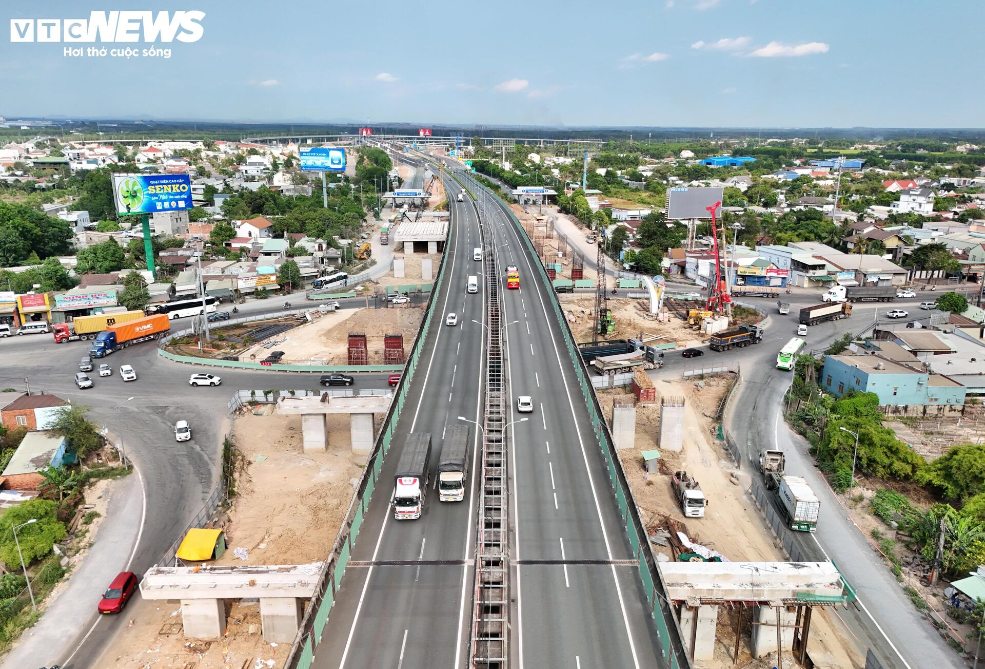 Cận cảnh cao tốc TP.HCM - Long Thành sau hơn nửa năm thi công mở rộng- Ảnh 7.