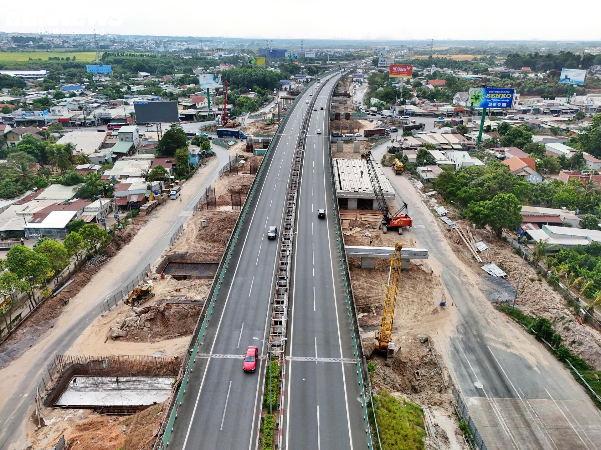 Cận cảnh cao tốc TP.HCM - Long Thành sau hơn nửa năm thi công mở rộng- Ảnh 8.