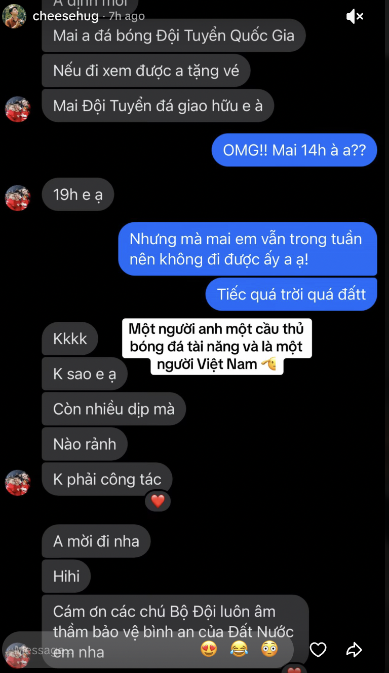 Đội trưởng Duy Mạnh gửi vé mời Khối trưởng hot rần rần A80 đi xem tuyển Việt Nam thi đấu, đọc lời nhắn nhủ càng cảm động- Ảnh 2.