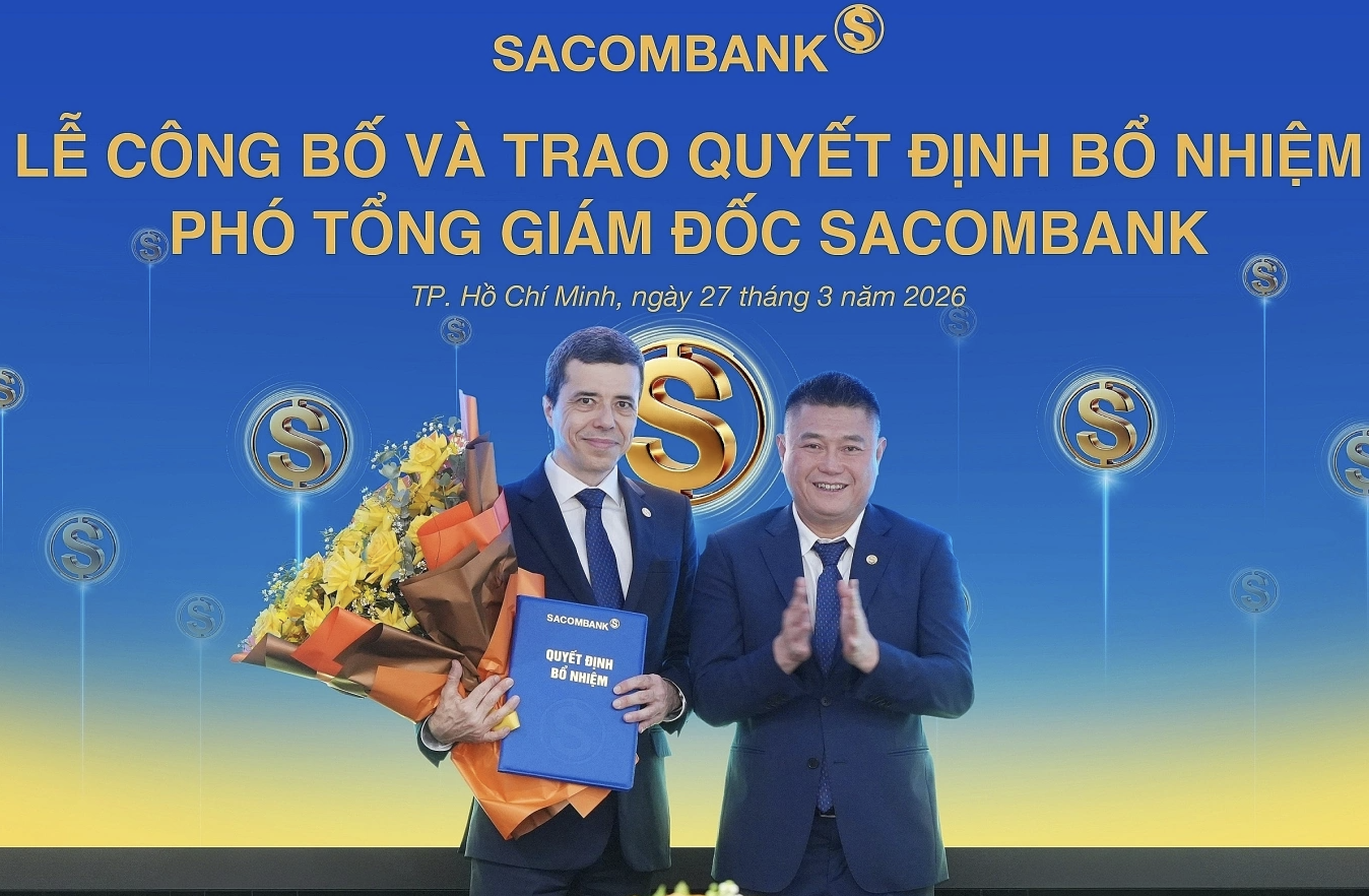 Chồng shark Lê Hàn Tuệ Lâm trở thành Phó tổng giám đốc Sacombank- Ảnh 1. Chồng shark Lê Hàn Tuệ Lâm trở thành Phó tổng giám đốc Sacombank- Ảnh 1.