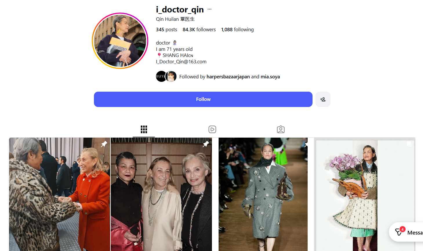 Từ bác sĩ nghỉ hưu đến người mẫu cho sàn diễn cao cấp ở tuổi 71: Người phụ nữ từng chiếm spotlight show Miu Miu là ai?- Ảnh 2.