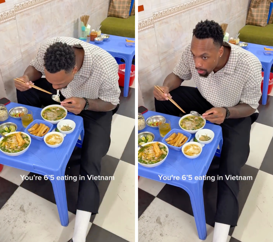 Khách Tây co cụm, khép nép để ăn phở Việt tại phố cổ Hà Nội- Ảnh 1.