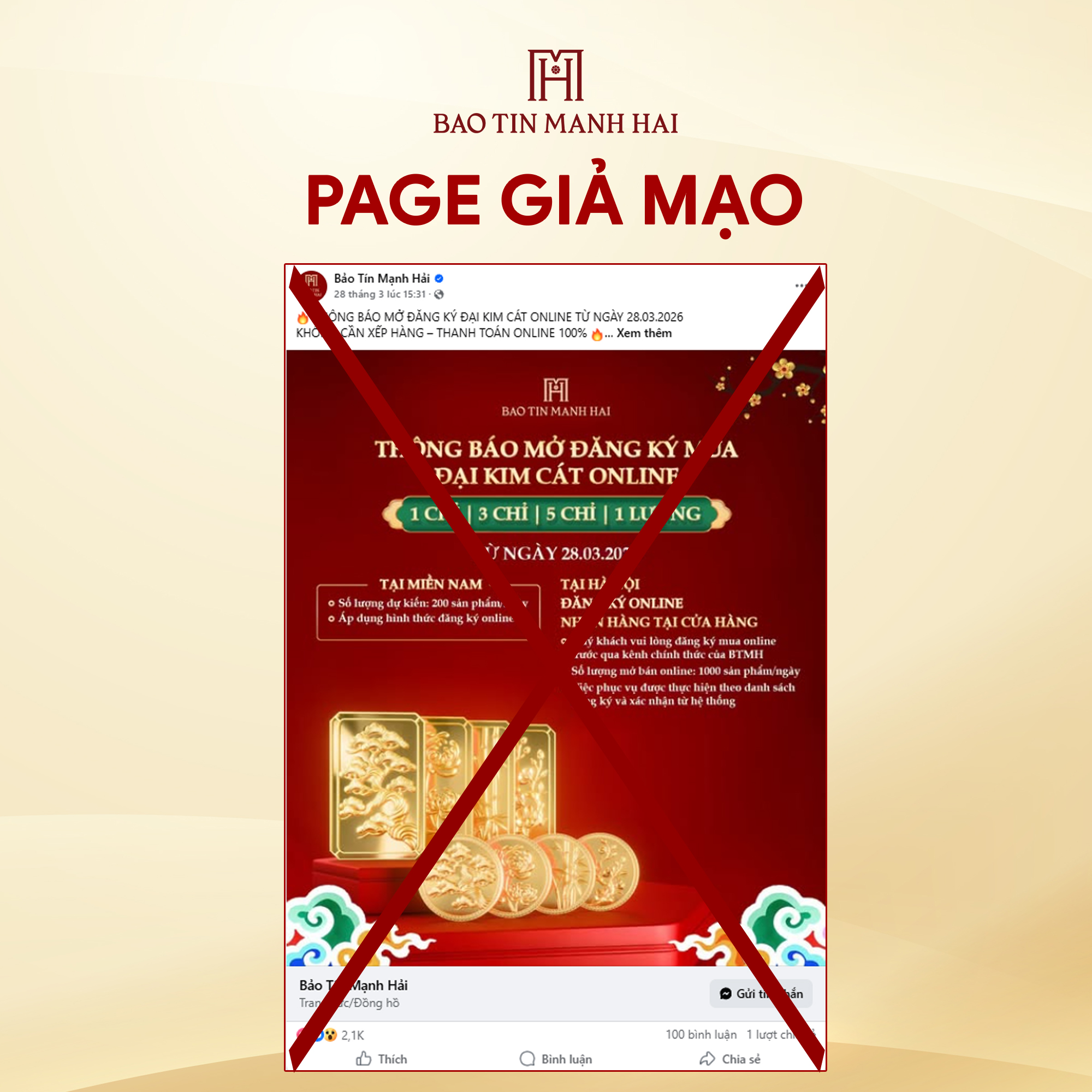 Bảo Tín Mạnh Hải phát cảnh báo khẩn về sản phẩm vàng "Đại Kim Cát" - Ảnh 3.