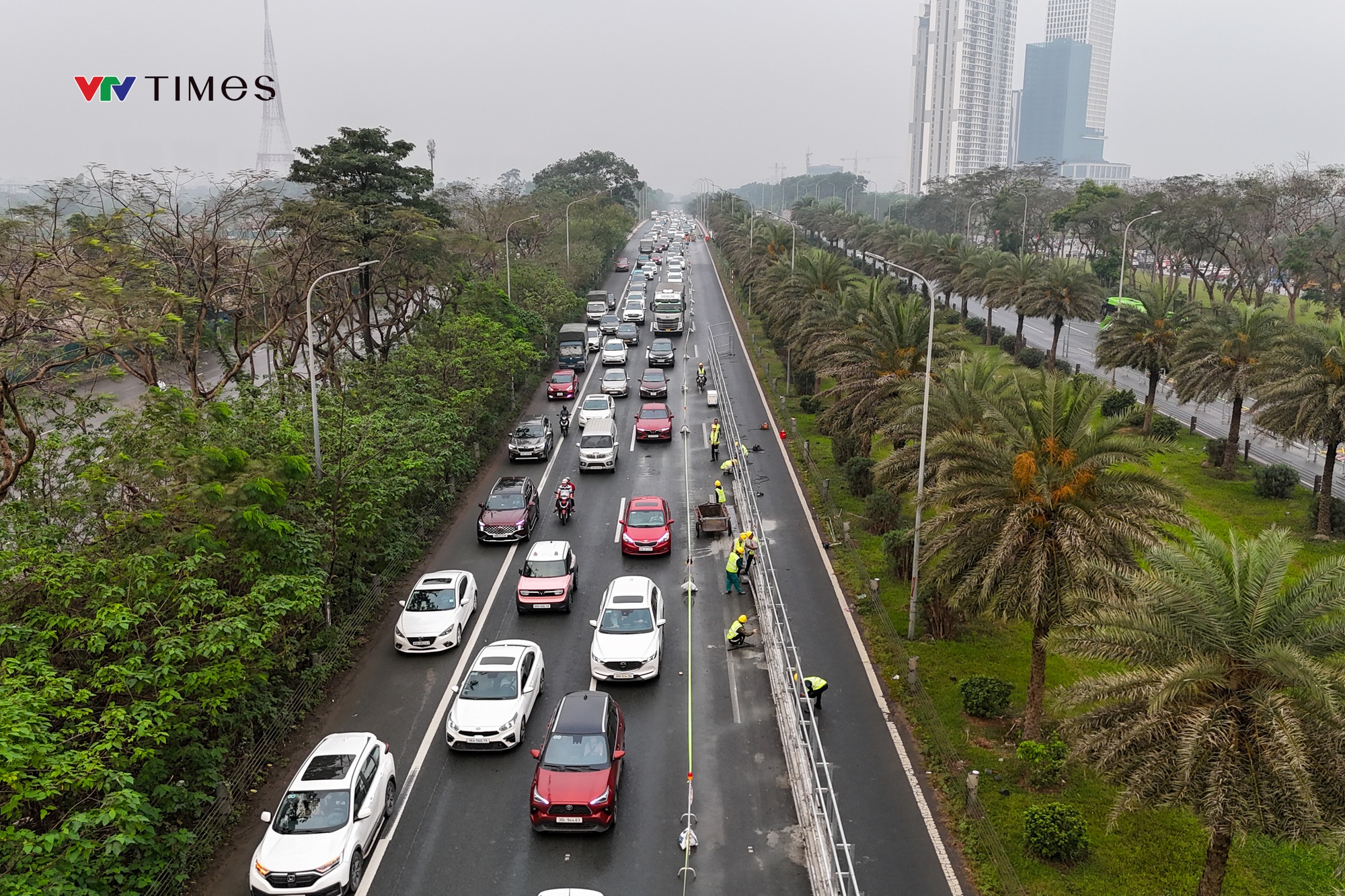 Toàn cảnh dự án Metro số 5 qua Đại lộ Thăng Long đang gấp rút triển khai - Ảnh 12.