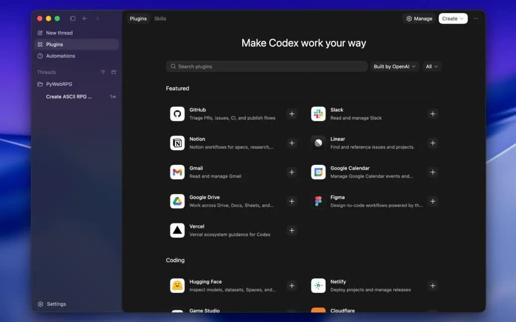 OpenAI bổ sung plugin, mở rộng Codex vượt lập trình - Ảnh 1.