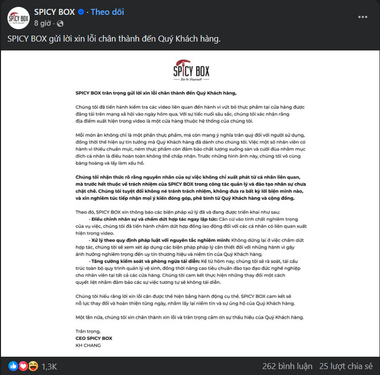 Hệ thống lẩu buffet trải dài từ Bắc vào Nam lên tiếng sau khi xuất hiện video ném thực phẩm xuống sàn - Ảnh 1.