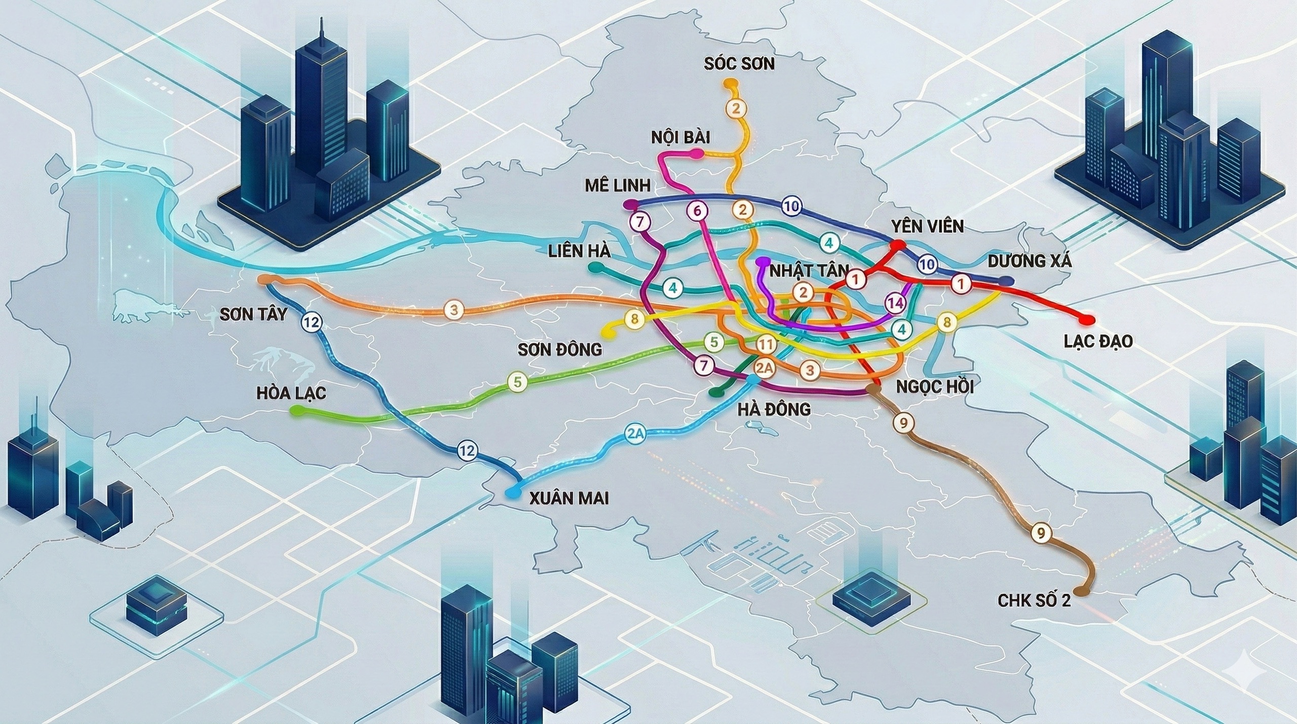 Hà Nội quyết tâm 10 năm làm 1.000 km đường sắt đô thị, các thành phố lớn trên thế giới làm hết bao lâu? - Ảnh 1.