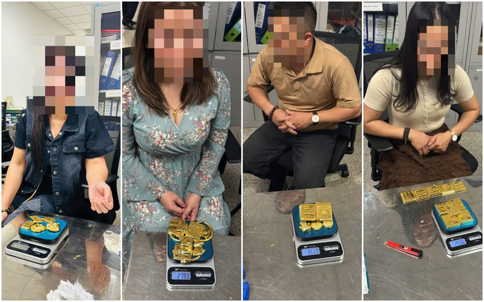 Hành khách giấu hơn 12 kg vàng miếng trong áo ngực và quần để mang vào Việt Nam- Ảnh 1.