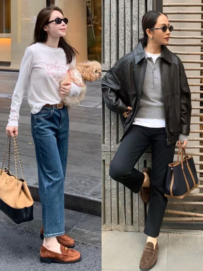 Giày trắng "thất sủng" rồi! Mùa xuân năm nay chị em cứ sắm "giày nâu" đảm bảo mặc gì cũng sang, hack dáng cực đỉnh - Ảnh 6.