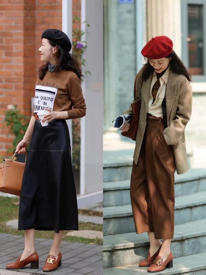 Giày trắng "thất sủng" rồi! Mùa xuân năm nay chị em cứ sắm "giày nâu" đảm bảo mặc gì cũng sang, hack dáng cực đỉnh - Ảnh 3.