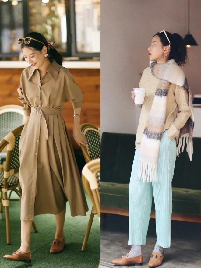 Giày trắng "thất sủng" rồi! Mùa xuân năm nay chị em cứ sắm "giày nâu" đảm bảo mặc gì cũng sang, hack dáng cực đỉnh - Ảnh 2.