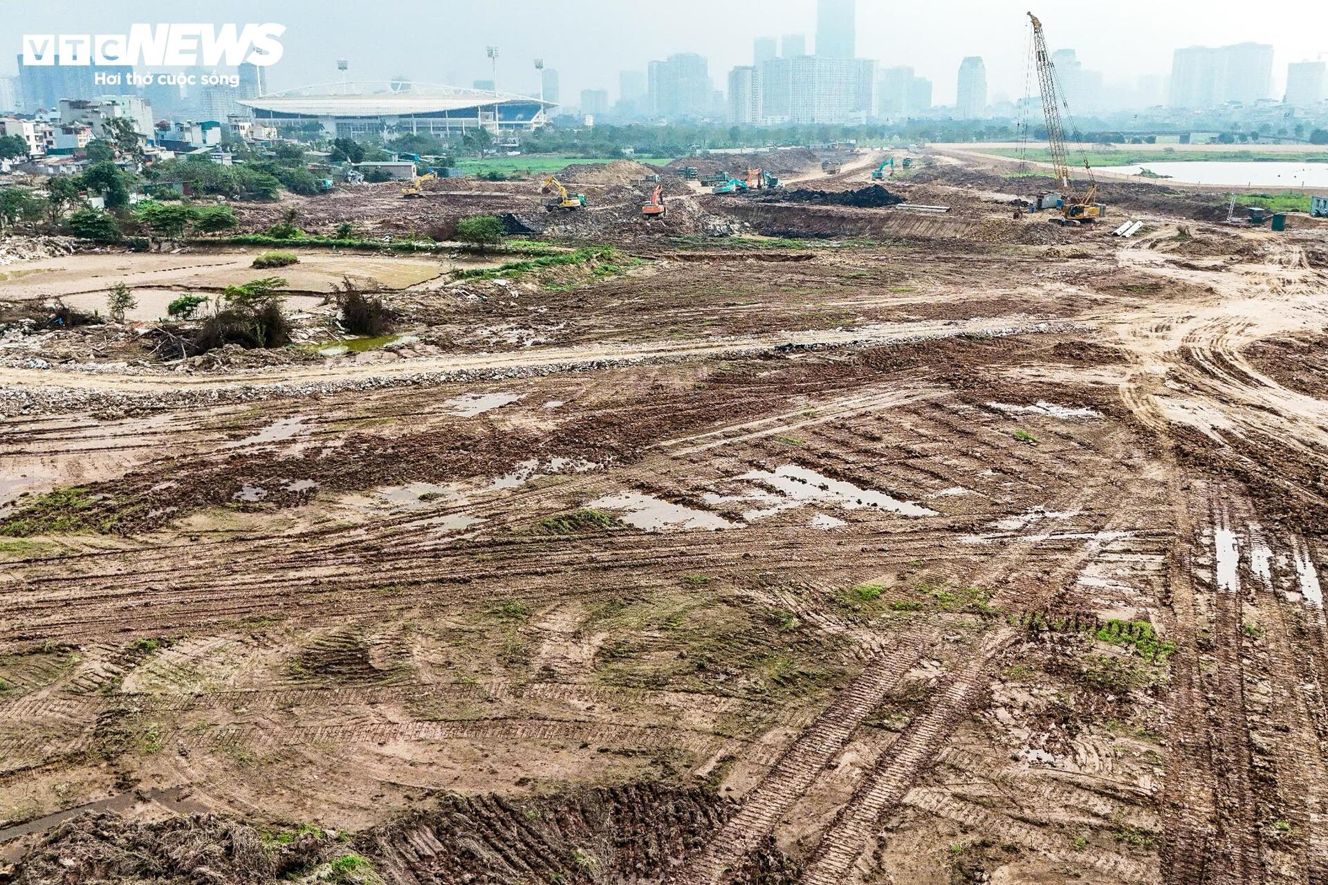 Tăng tốc thi công dự án hồ điều hòa 800 tỷ đồng gần sân Mỹ Đình- Ảnh 13.