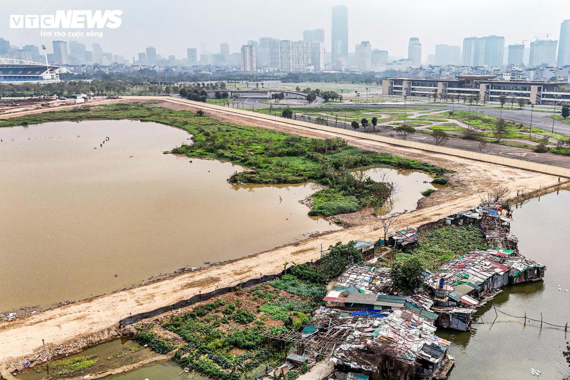 Tăng tốc thi công dự án hồ điều hòa 800 tỷ đồng gần sân Mỹ Đình- Ảnh 1.