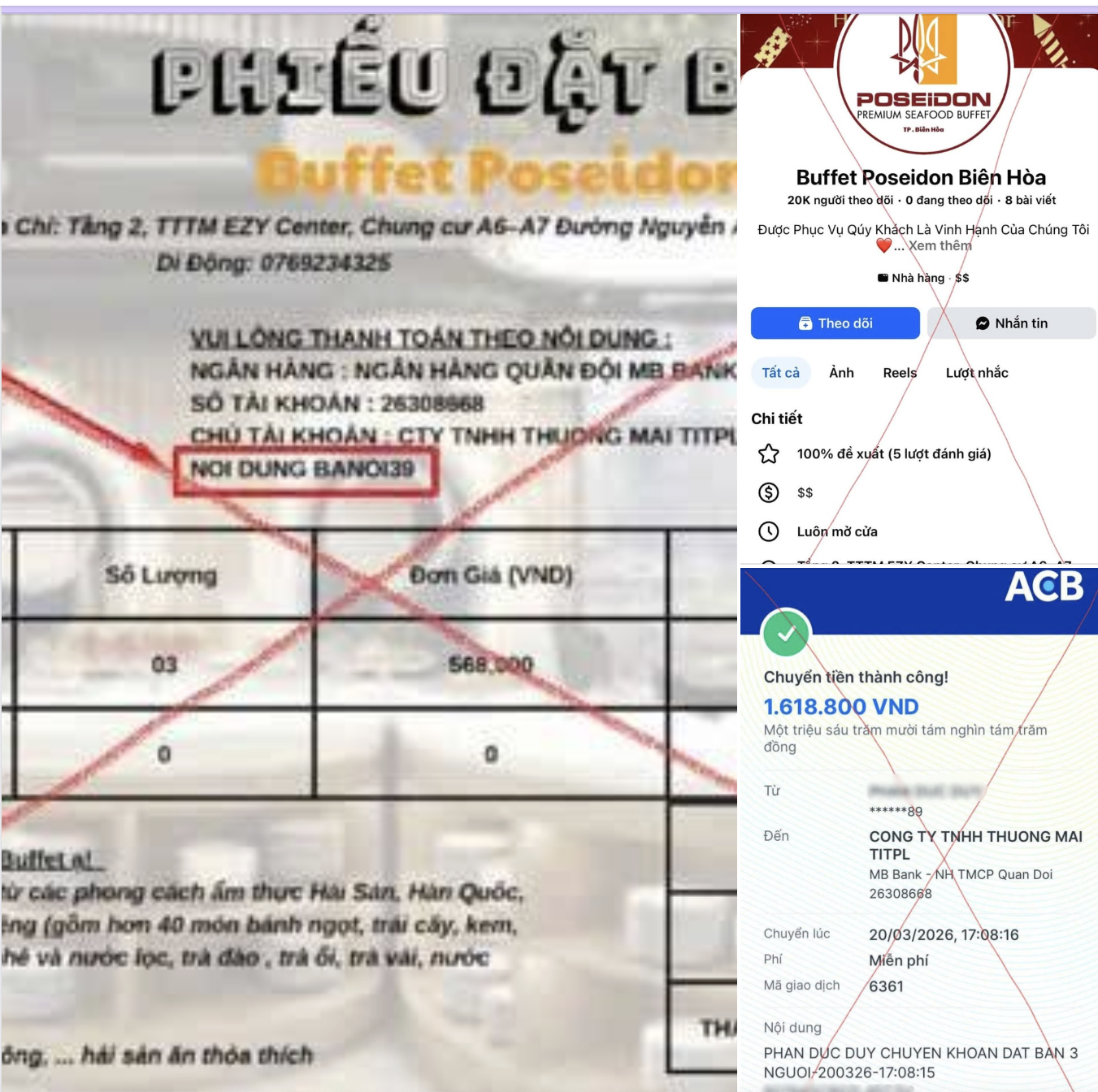 Công an Đồng Nai cảnh báo giả mạo nhà hàng trên mạng xã hội để lừa đảo - Ảnh 1.