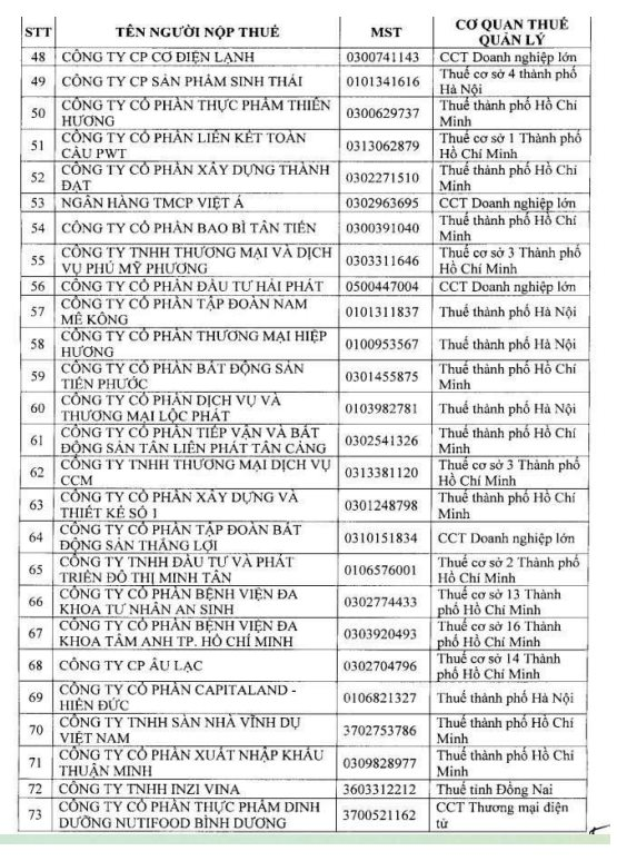 Cục Thuế công bố danh sách 108 doanh nghiệp trong kế hoạch kiểm tra năm 2026: Có những doanh nghiệp lớn nào?- Ảnh 4.