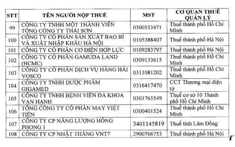 Cục Thuế công bố danh sách 108 doanh nghiệp trong kế hoạch kiểm tra năm 2026: Có những doanh nghiệp lớn nào?- Ảnh 6.
