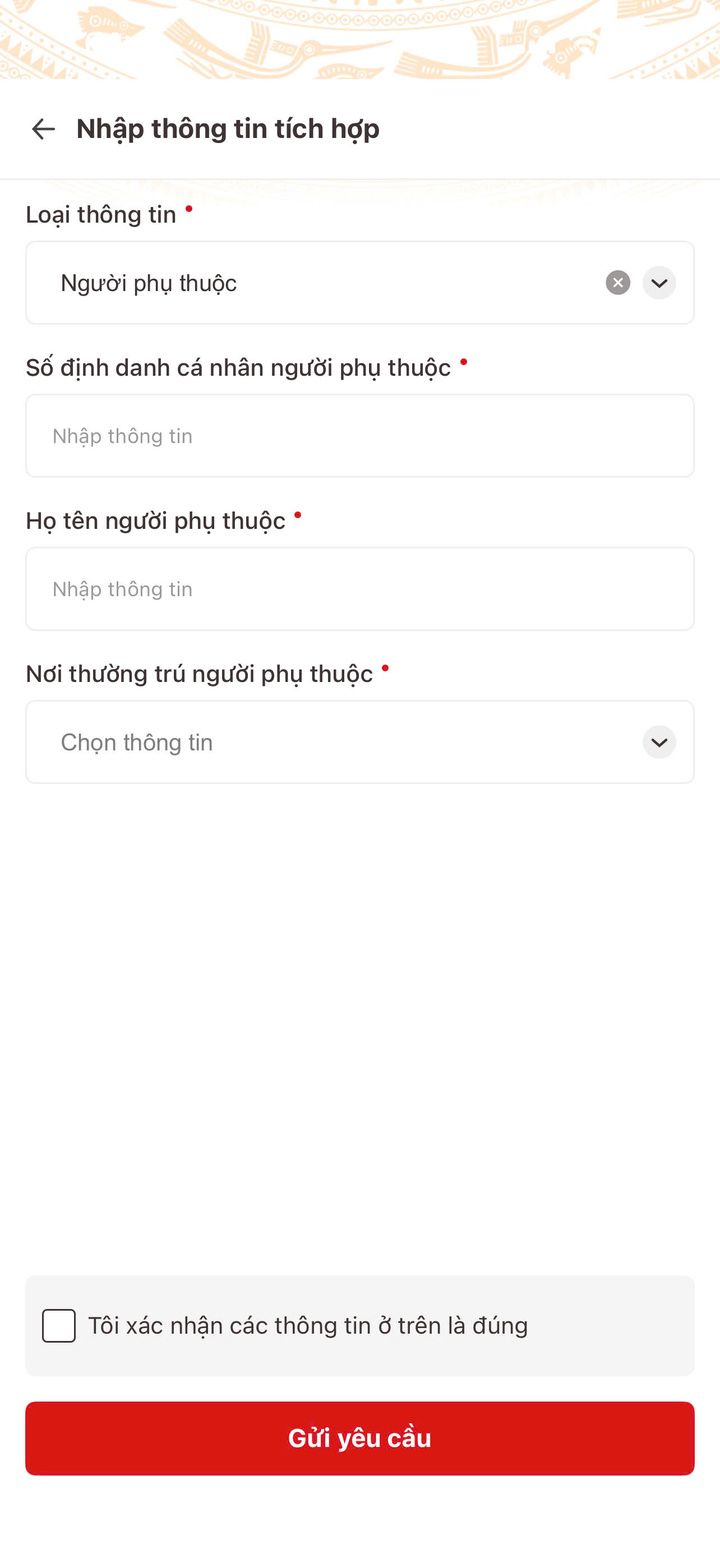 Cách khắc phục lỗi tích hợp người phụ thuộc trên VNeID bị từ chối- Ảnh 4.