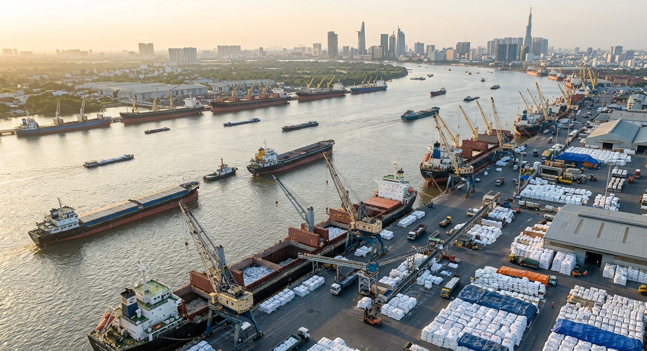 77 tàu cập cảng mang theo hơn nửa triệu tấn mặt hàng xuất khẩu chiến lược: 2 nước láng giềng mang tin vui lớn cho Việt Nam- Ảnh 1.