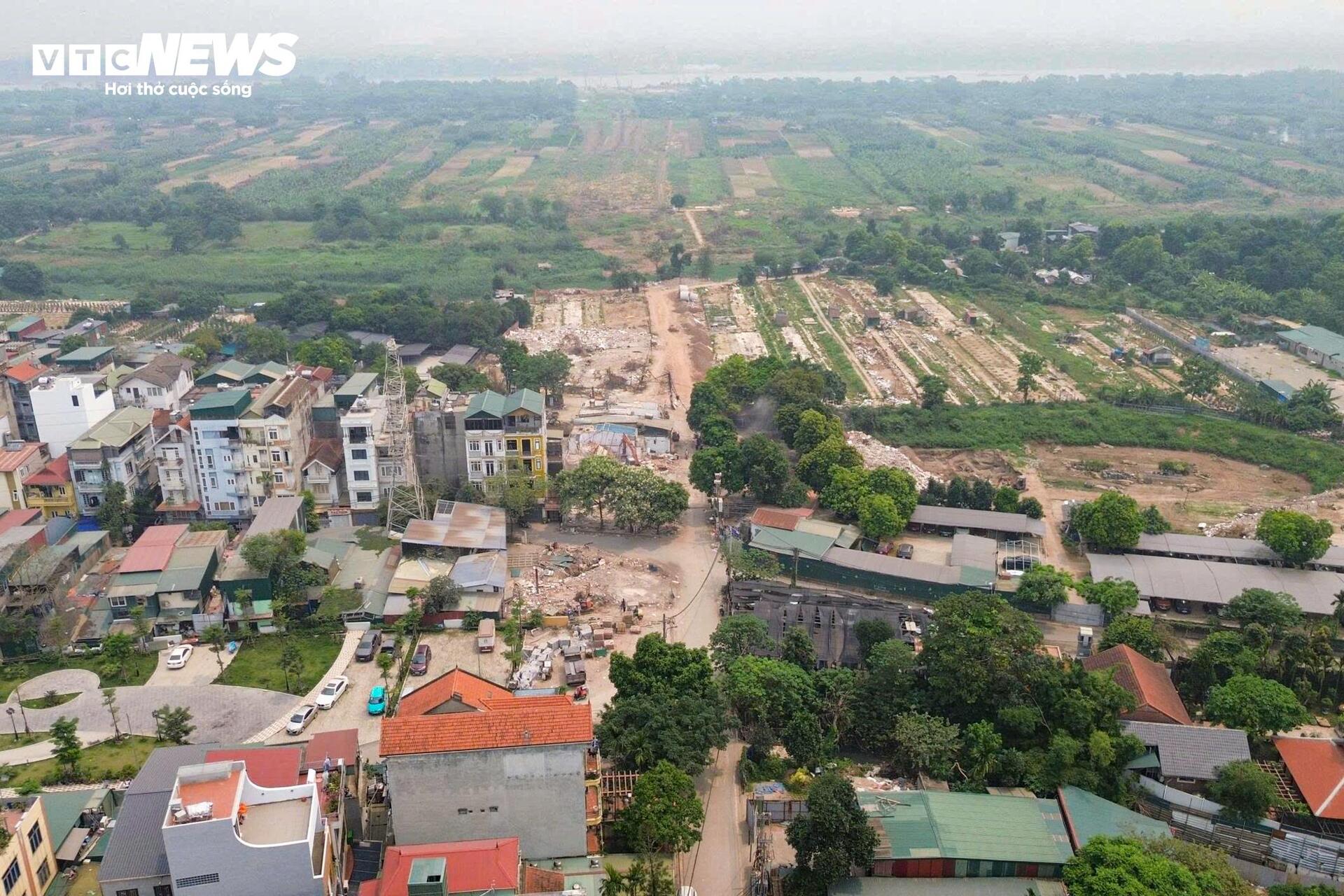 Đại công trường cầu Tứ Liên bắc qua sông Hồng sau gần 1 năm thi công- Ảnh 14.