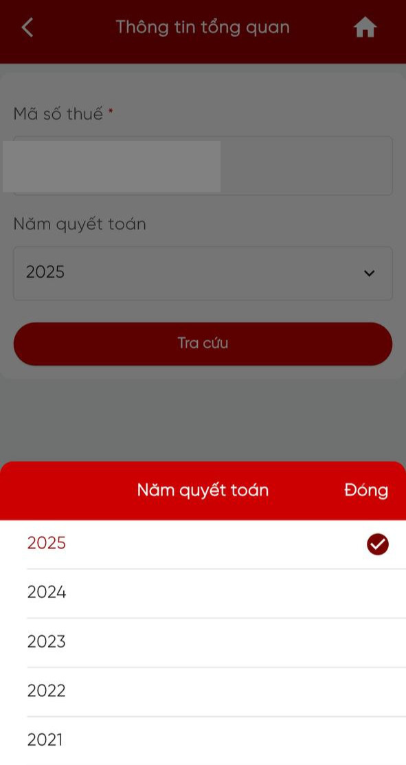 eTax Mobile chỉ hiển thị thông tin quyết toán thuế từ 2021-2025, làm sao để tra cứu quá trình đóng thuế của những năm trước đó?- Ảnh 1. eTax Mobile chỉ hiển thị thông tin quyết toán thuế từ 2021-2025, làm sao để tra cứu quá trình đóng thuế của những năm trước đó?- Ảnh 1.