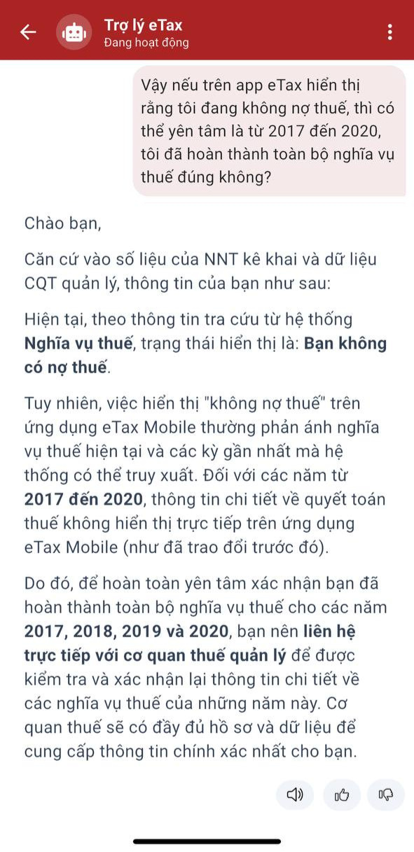 eTax Mobile chỉ hiển thị thông tin quyết toán thuế từ 2021-2025, làm sao để tra cứu quá trình đóng thuế của những năm trước đó?- Ảnh 3. eTax Mobile chỉ hiển thị thông tin quyết toán thuế từ 2021-2025, làm sao để tra cứu quá trình đóng thuế của những năm trước đó?- Ảnh 3.