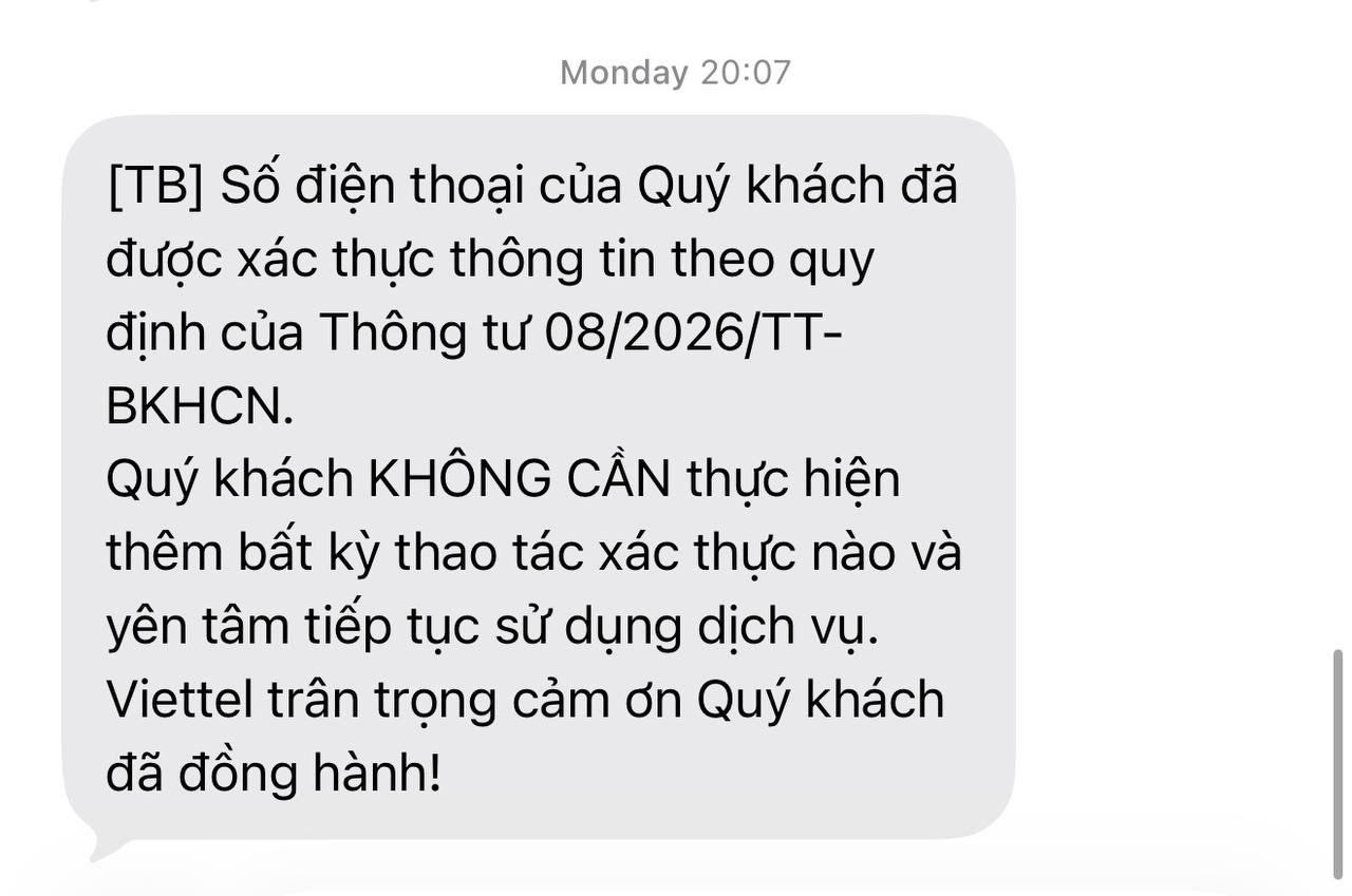 VinaPhone, MobiFone, Viettel ra thông báo về việc xác thực thông tin thuê bao theo quy định mới- Ảnh 2.