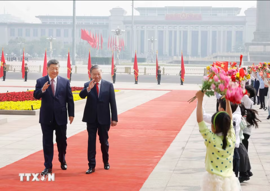 Việt Nam - Trung Quốc ra Tuyên bố chung nhân chuyến thăm của Tổng Bí thư, Chủ tịch nước Tô Lâm - Ảnh 1.