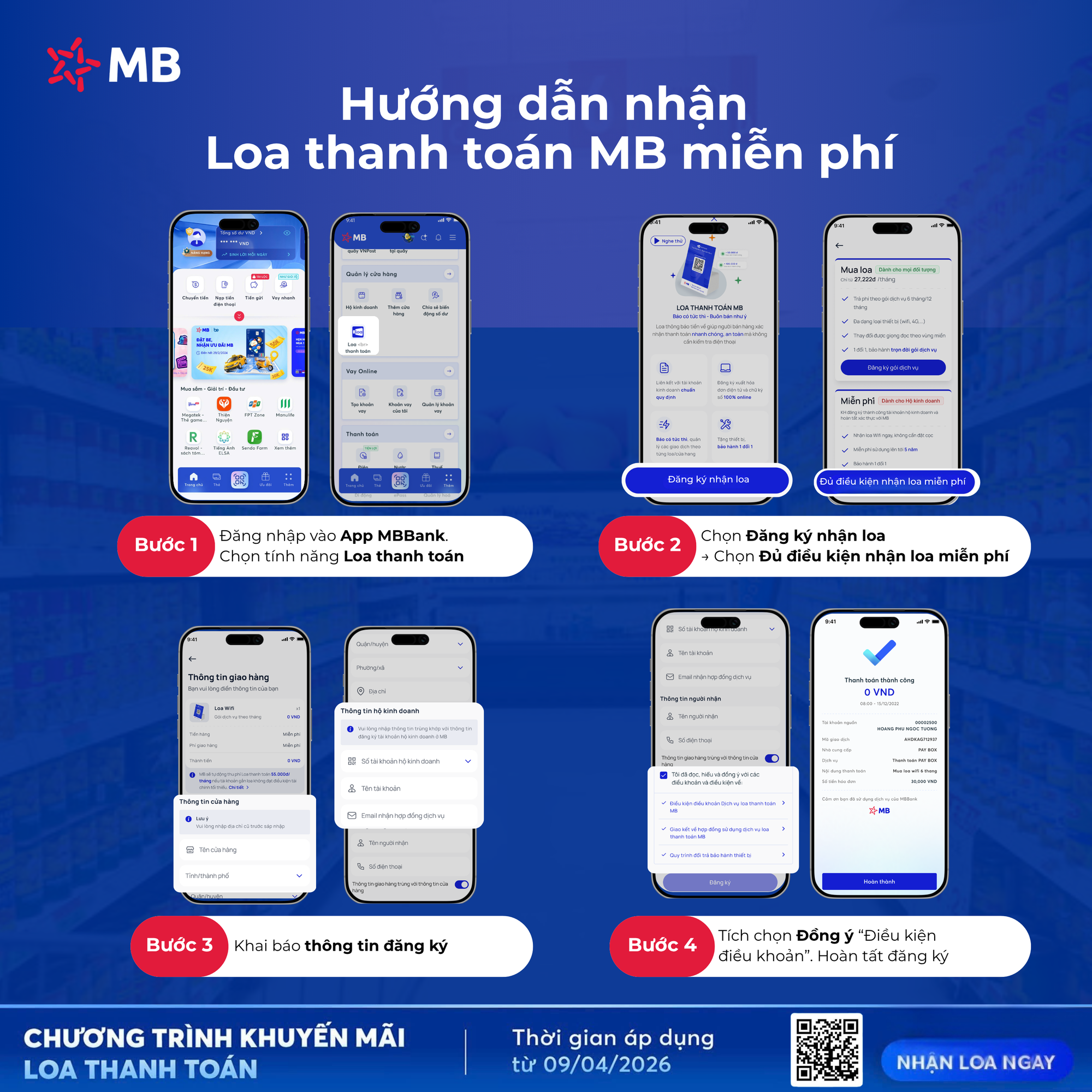 Mở tài khoản hộ kinh doanh tại MB, nhận Loa thanh toán miễn phí tới 5 năm - Ảnh 2.