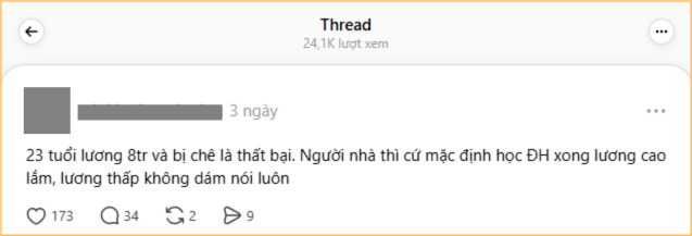 Tâm trạng người lương thấp: “23 tuổi lương 8 triệu và bị chê là thất bại”- Ảnh 1.