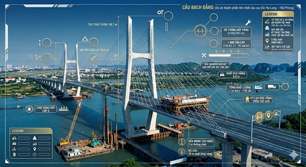 Tuyến cao tốc dài 25km nhưng gần 558 tỷ đồng/km, có cầu dây văng lọt top thế giới do người Việt Nam tự thiết kế, thi công - Ảnh 2.