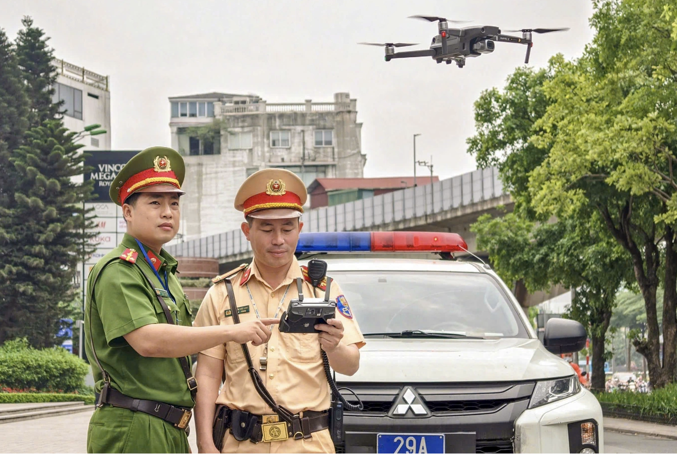 CSGT sử dụng flycam và camera AI xử lý tài xế đỗ xe sai quy định 2026 - Ảnh 1.