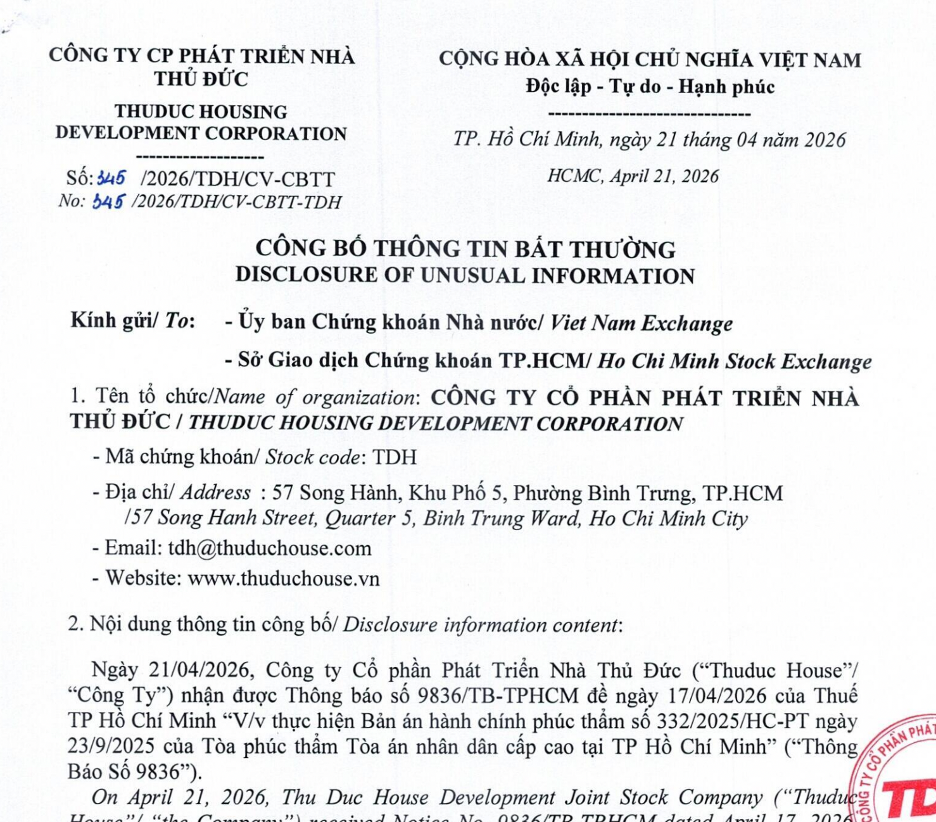 Thuduc House chính thức được hủy bỏ quyết định cưỡng chế thuế sau 5 năm kiện tụng  - Ảnh 1.