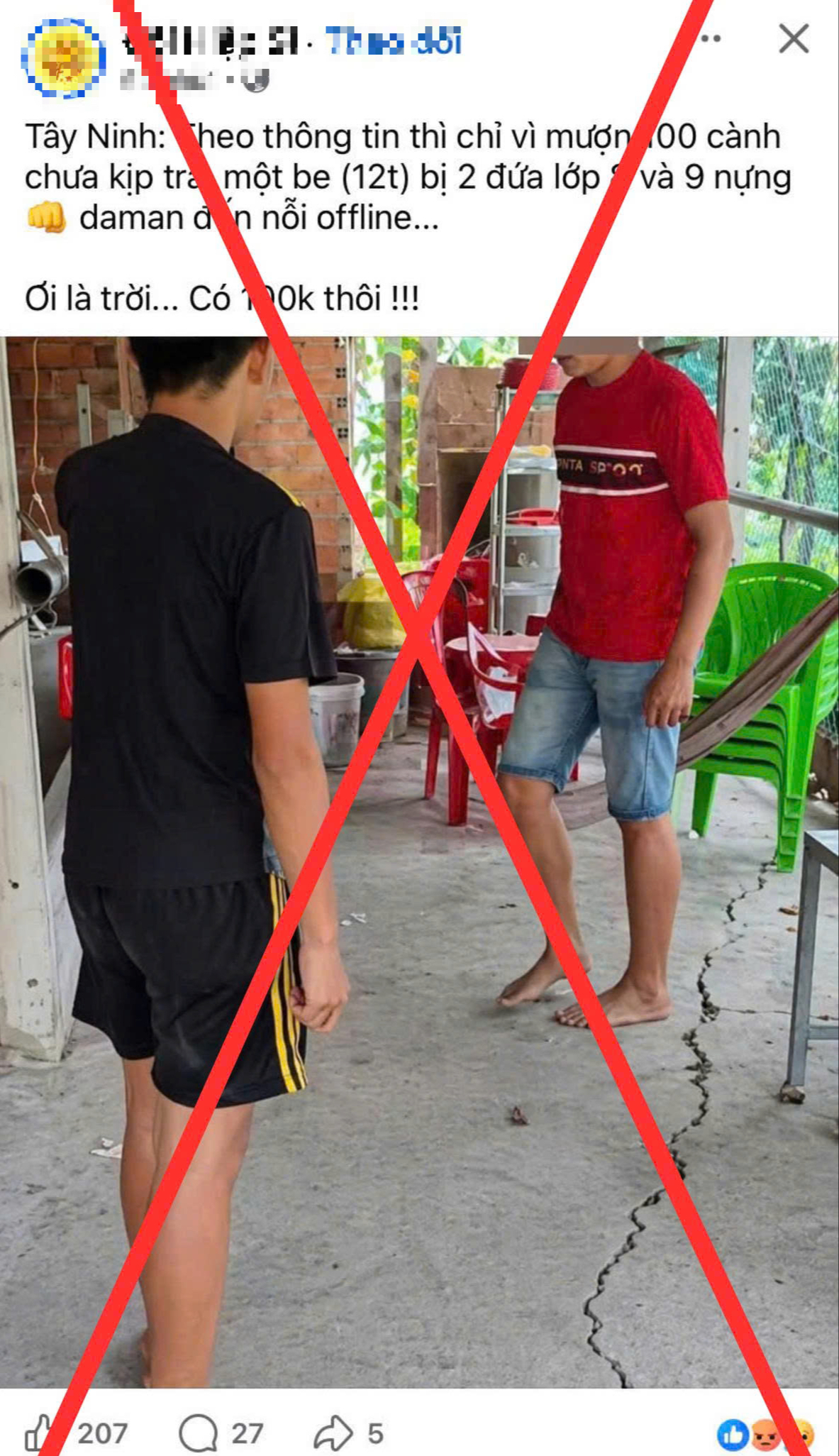 Xử lý vụ bé trai bị đánh vì nợ 100 . 000 Đồng ở Tây Ninh - Ảnh 1.