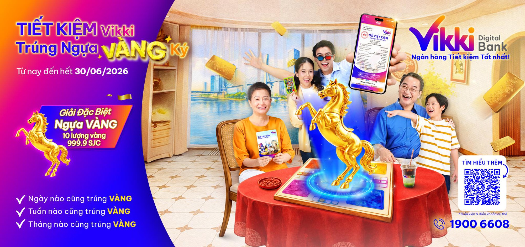 Chương trình Tiết kiệm Vikki Trúng Ngựa Vàng ký: Cơ hội trúng Ngựa vàng 10 lượng - Ảnh 1.